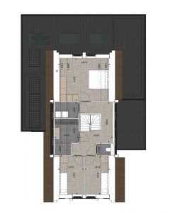 Moderne woning met zadeldak van Presolid Home plattegrond verdieping